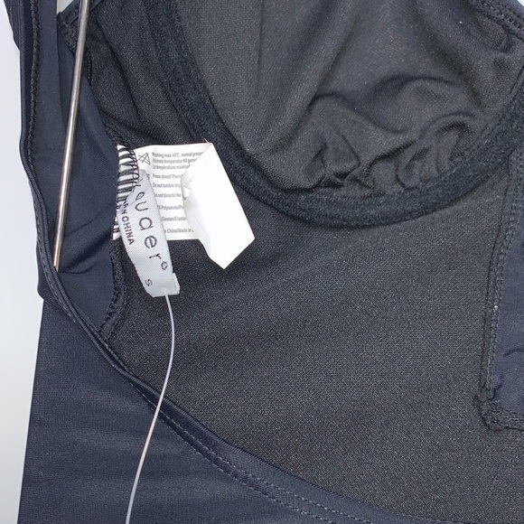 NWT EKOUAER Black Lace Up Tie One Piece Bikini Swimsuit Size Small - Picture 5 of 6